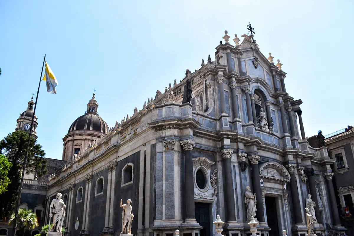 The baroque facade of Catania Cathedral