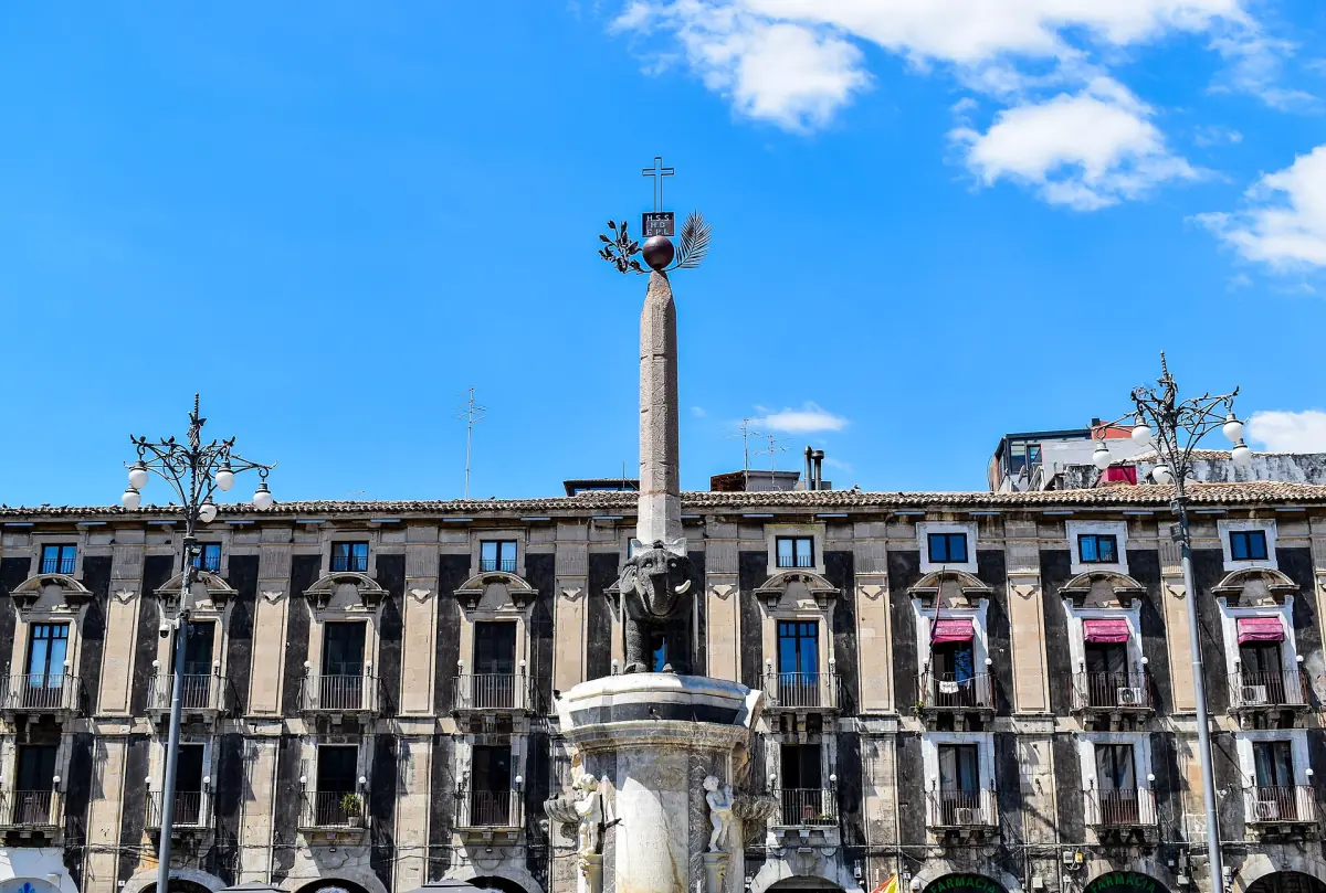 The elephant fountain and obelisk in Piazza del Duomo