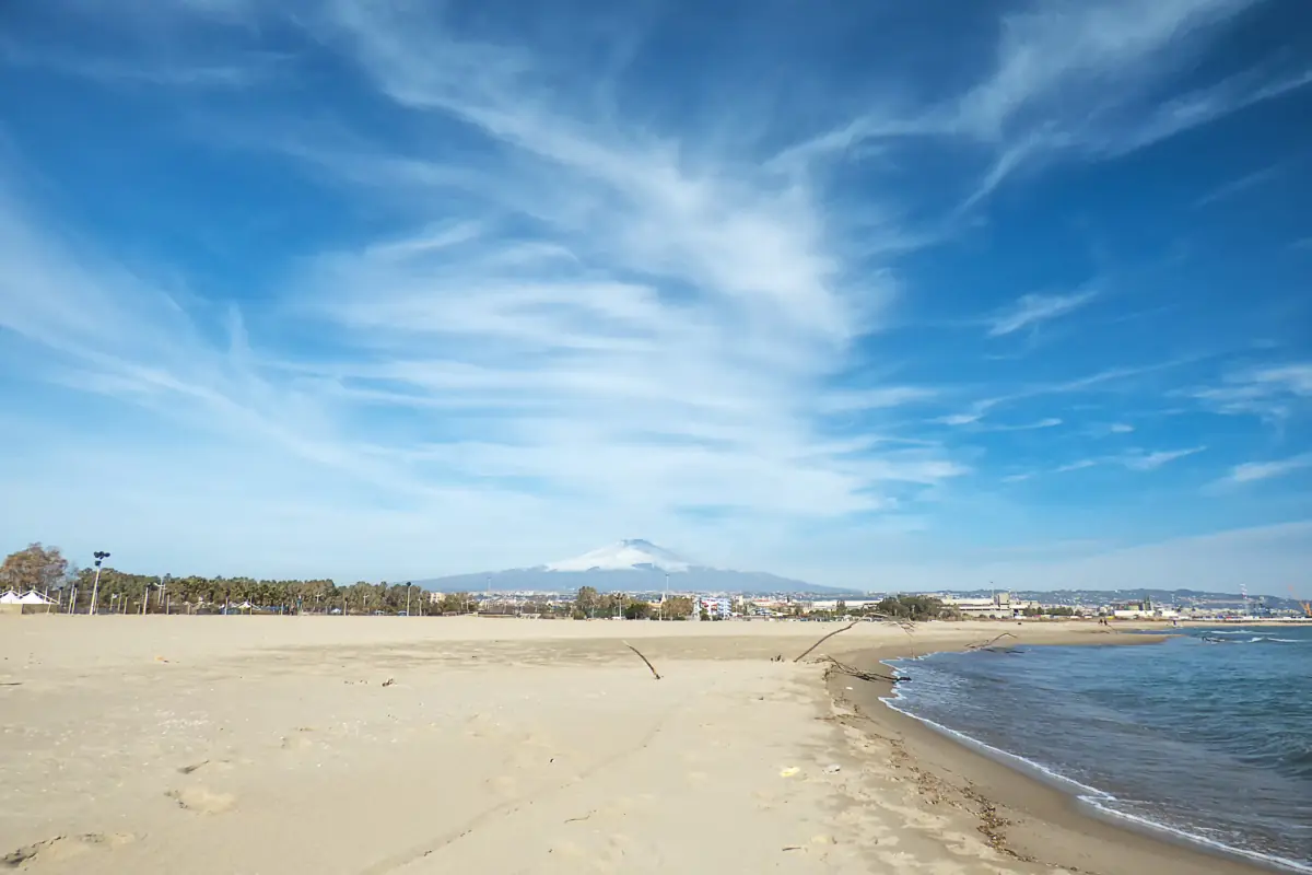 La Playa beach with Etna behind