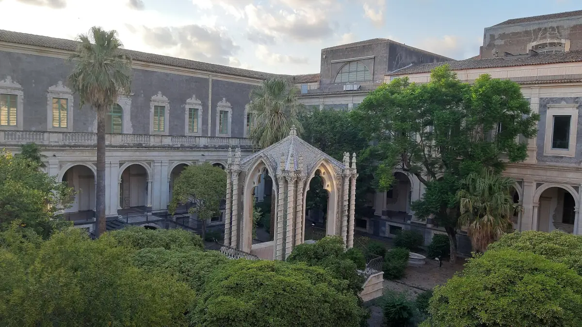 The cloister of the Monastero dei Benedettini