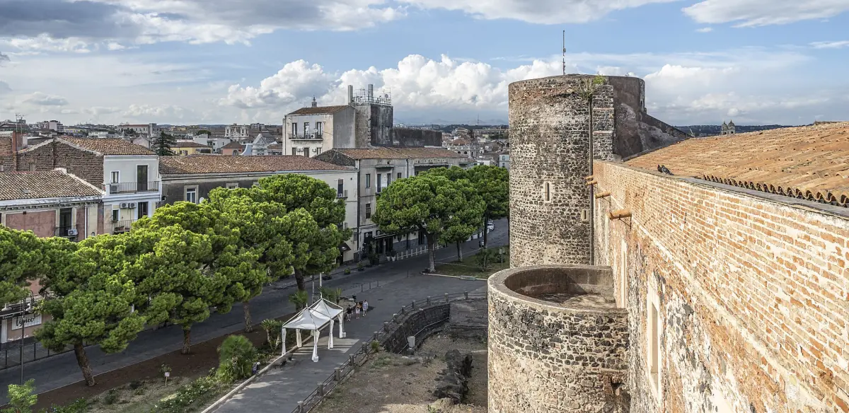 View from the walls of Castello Ursino